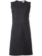 Courrèges Pinstripe Dress, Women's, Size: 42, Blue, Polyamide/wool/spandex/elastane/cupro