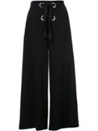 Proenza Schouler Lace Up Culottes, Women's, Size: 4, Black, Elastodiene/viscose/virgin Wool
