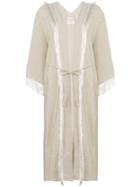 Forte Forte Fringed Wrap Coat - Neutrals