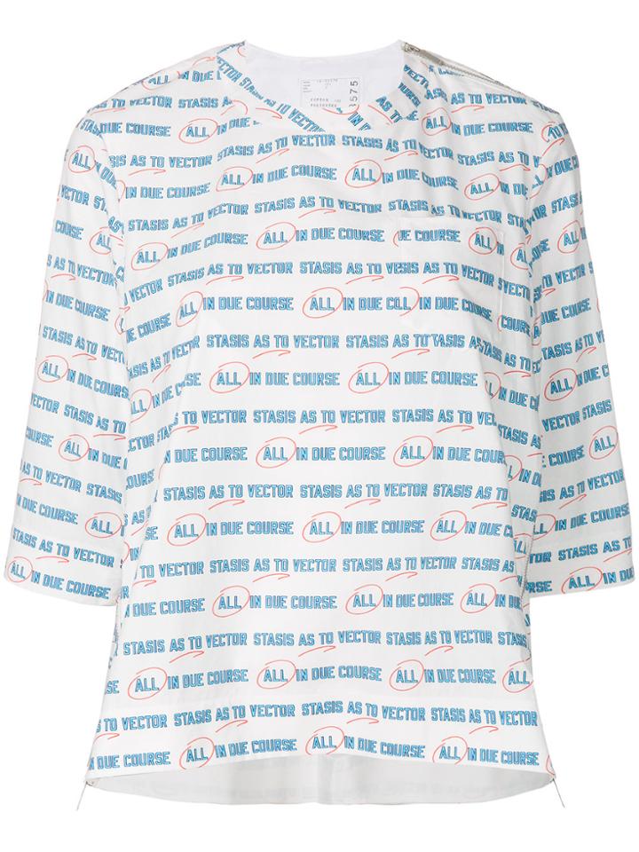 Sacai Vector Print Oversized T-shirt - White