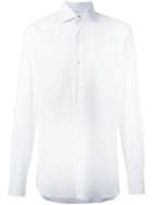 Barba Button-up Shirt, Men's, Size: 43, White, Cotton