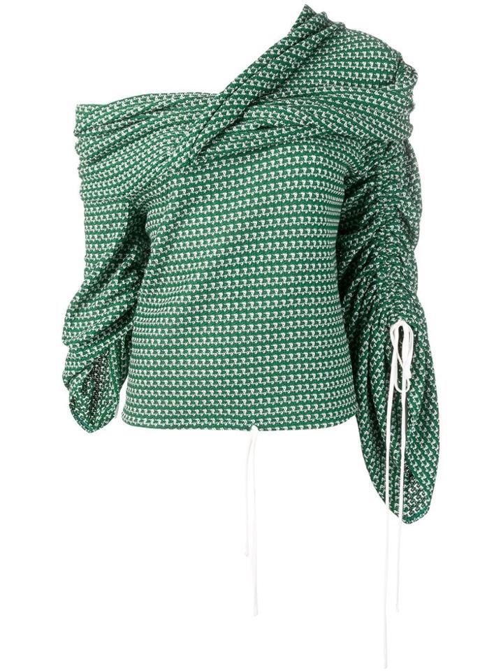 Hellessy Asymmetric Off-the-shoulder Top - Green