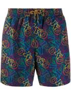 Missoni Mare All-over Logo Swim Shorts - Blue