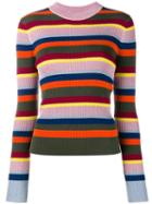 House Of Holland Striped Knit Jumper, Women's, Size: S/m, Merino/polyester/metallic Fibre