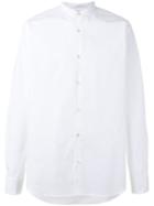 Stella Mccartney Granddad Collar Poplin Shirt, Men's, Size: 41, White, Cotton