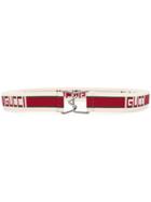 Gucci Gucci Striped Elastic Belt - Red