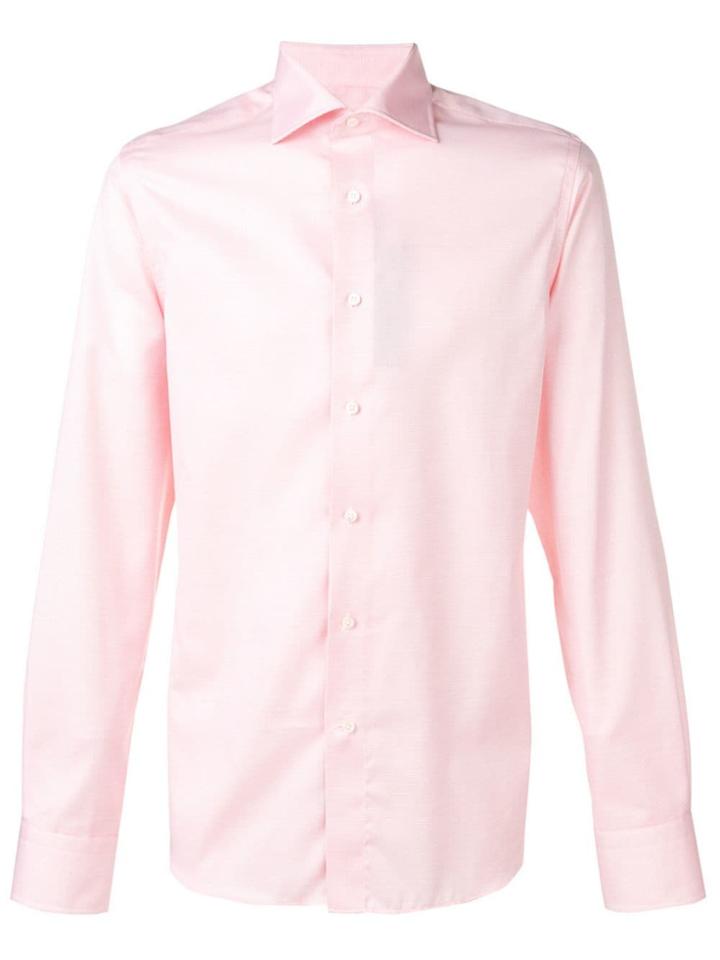 Canali Spread Collar Shirt - Orange