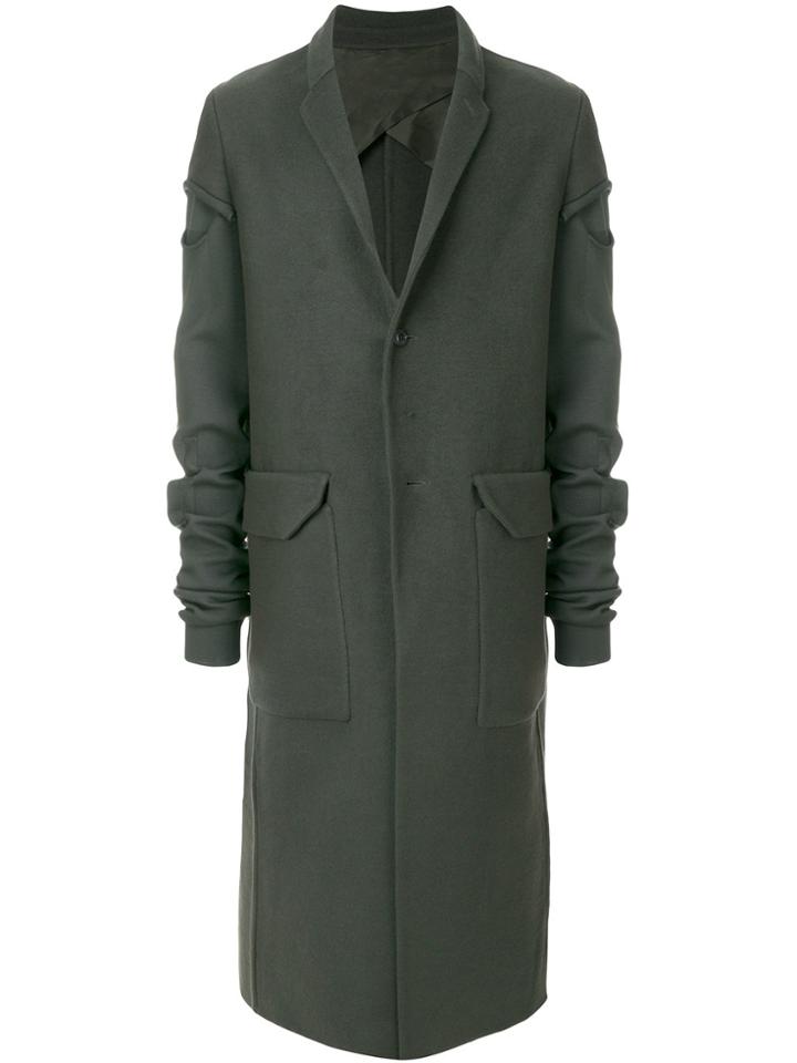 Rick Owens Single-breasted Coat - Green