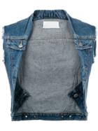 Maison Margiela Vintage Twisted Denim Vest, Women's, Size: 38, Blue