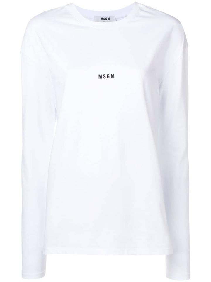 Msgm Basic Logo Jersey - White