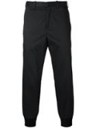 Neil Barrett - Cuffed Trousers - Men - Cotton/spandex/elastane - 50, Black, Cotton/spandex/elastane