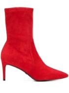 Stuart Weitzman Wren 75 Ankle Boots - Red