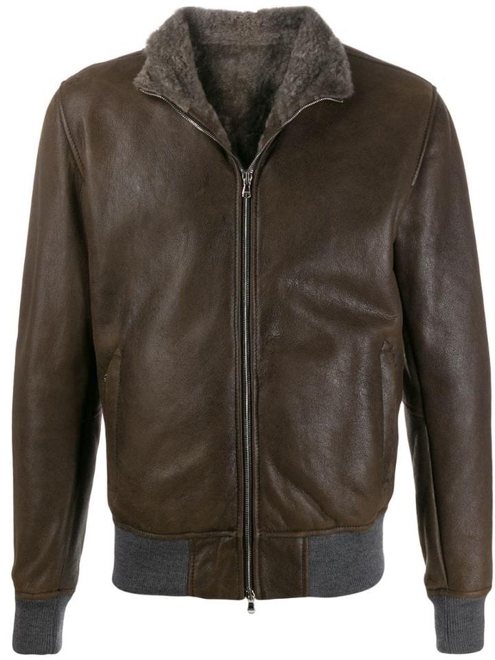 Barba Shearling Lining Jacket - Brown