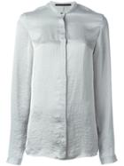Haider Ackermann Concealed Button Shirt, Women's, Size: 38, Grey, Polyester