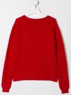 Monnalisa Teen Buttoned Cardigan - Red