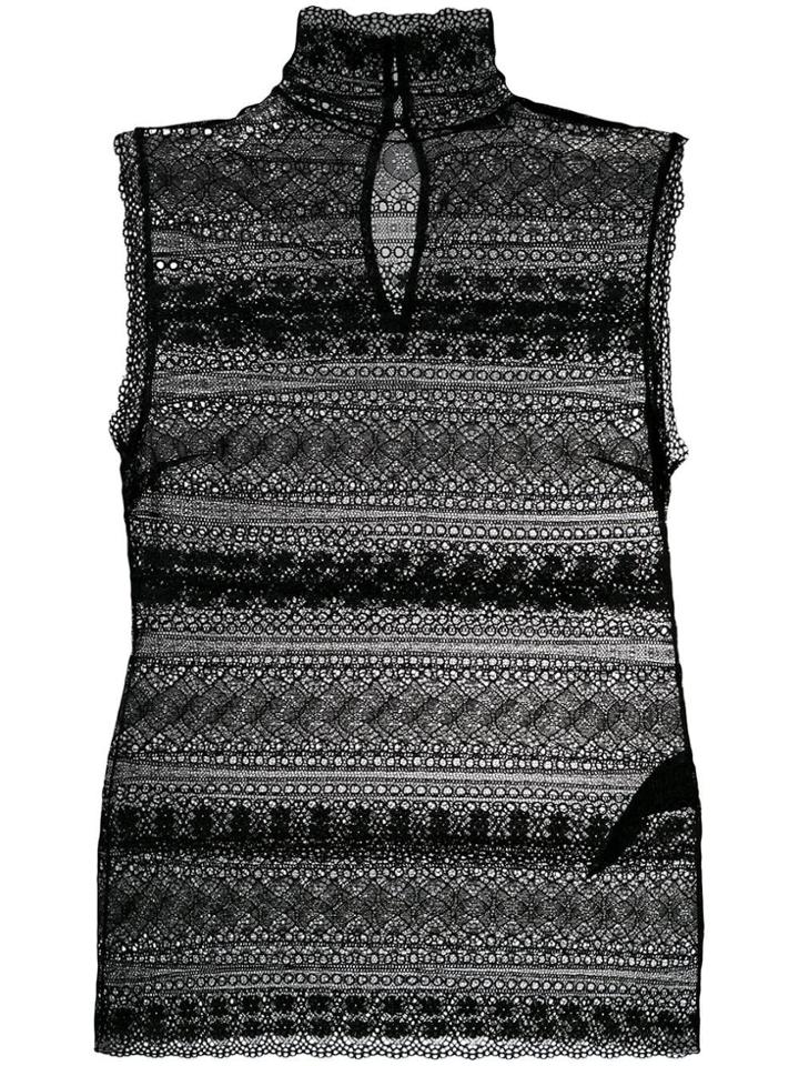 Dorothee Schumacher Sleeveless Lace Top - Black