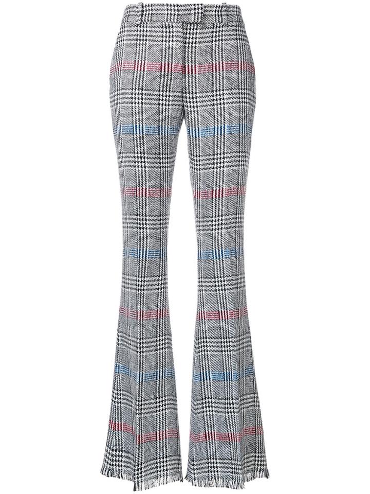 Ermanno Scervino Wide Leg Checked Trousers - Black