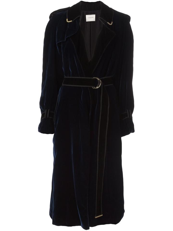Lanvin Peaked Lapel Belted Coat