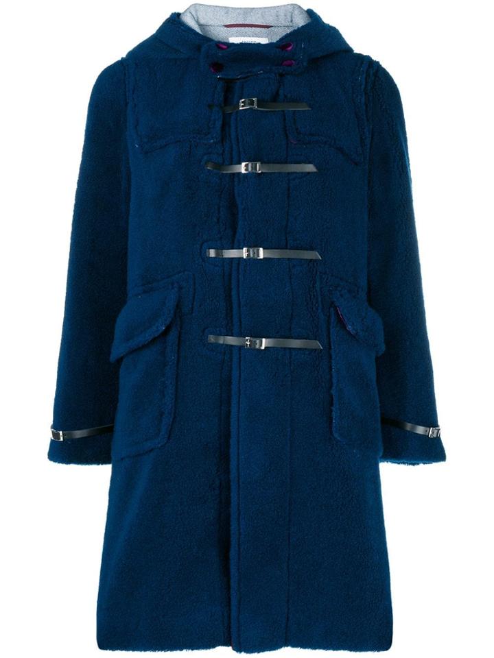 Facetasm Buckle Strap Duffle Coat - Blue