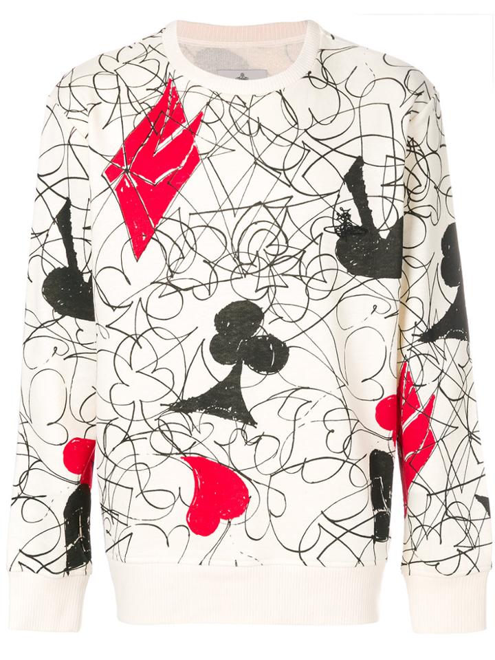 Vivienne Westwood House Of Cards Print Sweatshirt - Nude & Neutrals