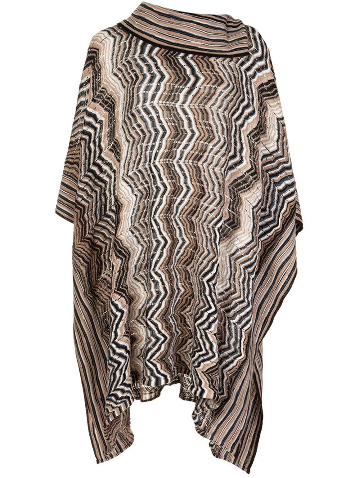 Missoni Knitted Poncho, Women's, Camel, Acrylic/cashmere/wool