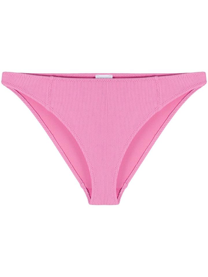 Ganni Ribbed Bikini Bottoms - Pink