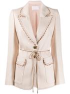 Peter Pilotto Single-breasted Cord Detail Blazer - Neutrals