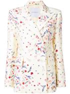 Ermanno Scervino Floral Double Breasted Blazer - Neutrals