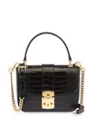 Miu Miu Crocodile-effect Tote Bag - Black