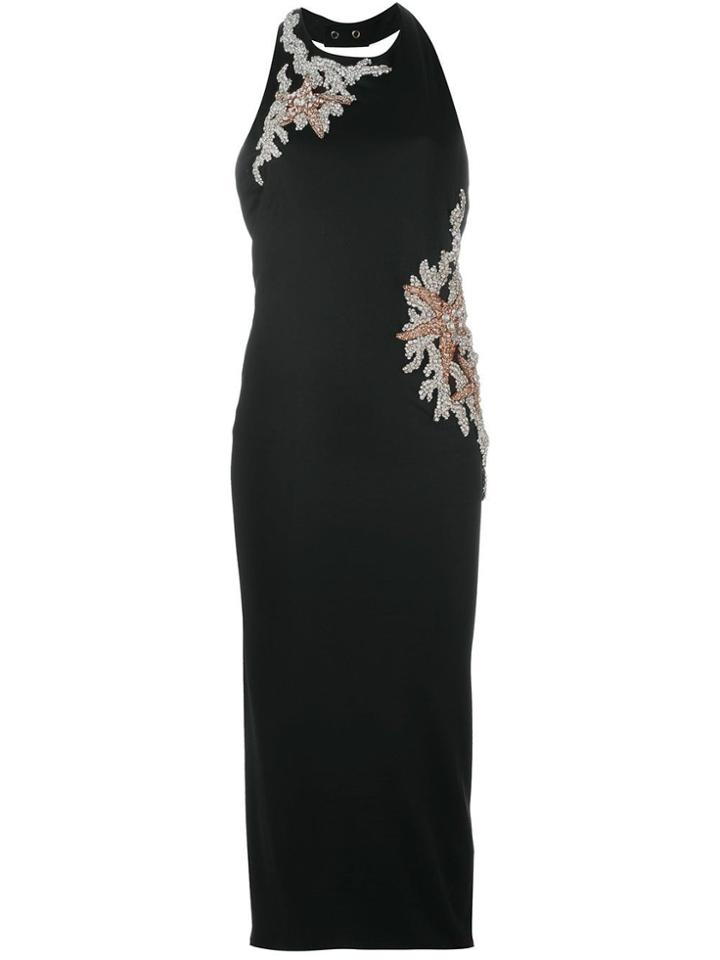 Balmain Open Back Dress - Black