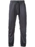 Kazuyuki Kumagai - Cropped Drawstring Trousers - Men - Nylon/polyester - 2, Grey, Nylon/polyester