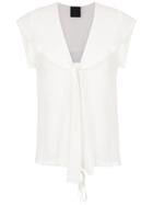 Andrea Bogosian Silk Sheer Blouse - White