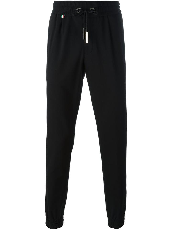 Philipp Plein 'last Dance' Track Pants, Men's, Size: Small, Black, Viscose/nylon/spandex/elastane/cotton
