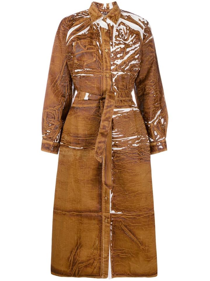 Anntian Stained Effect Dress - Brown