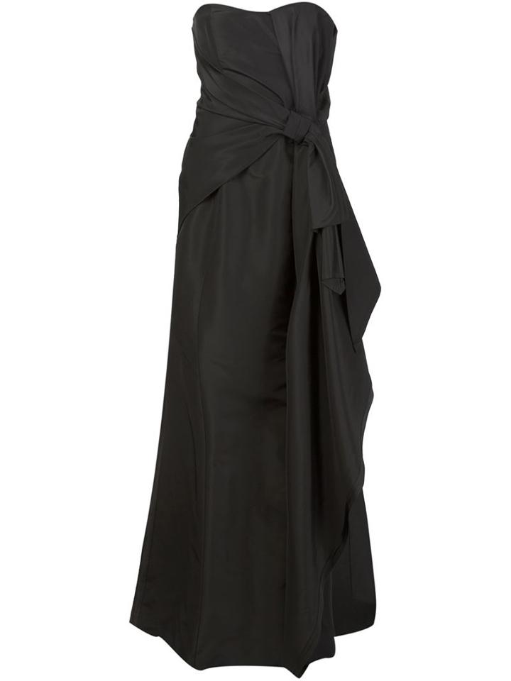 Carolina Herrera Strapless Draped Bow Gown