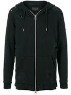 Moncler X Greg Lauren Distressed Padded Panel Hoodie - Green