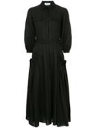 Gabriela Hearst Frill Pocket Shirt Dress - Black