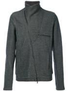 Lost & Found Ria Dunn - Off-centre Zip Jacket - Men - Cotton/linen/flax/polyamide/wool - M, Grey, Cotton/linen/flax/polyamide/wool