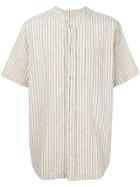 Maharishi Round Neck Striped Shirt - Nude & Neutrals