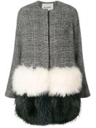Ava Adore Peony Check Coat - Grey