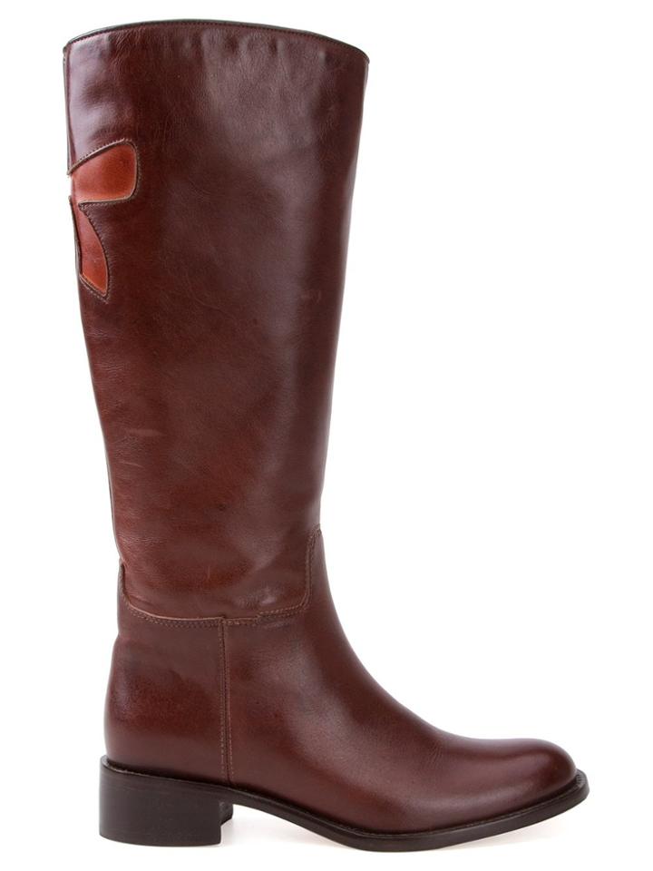 Sarah Chofakian Low-heel Boots - Brown