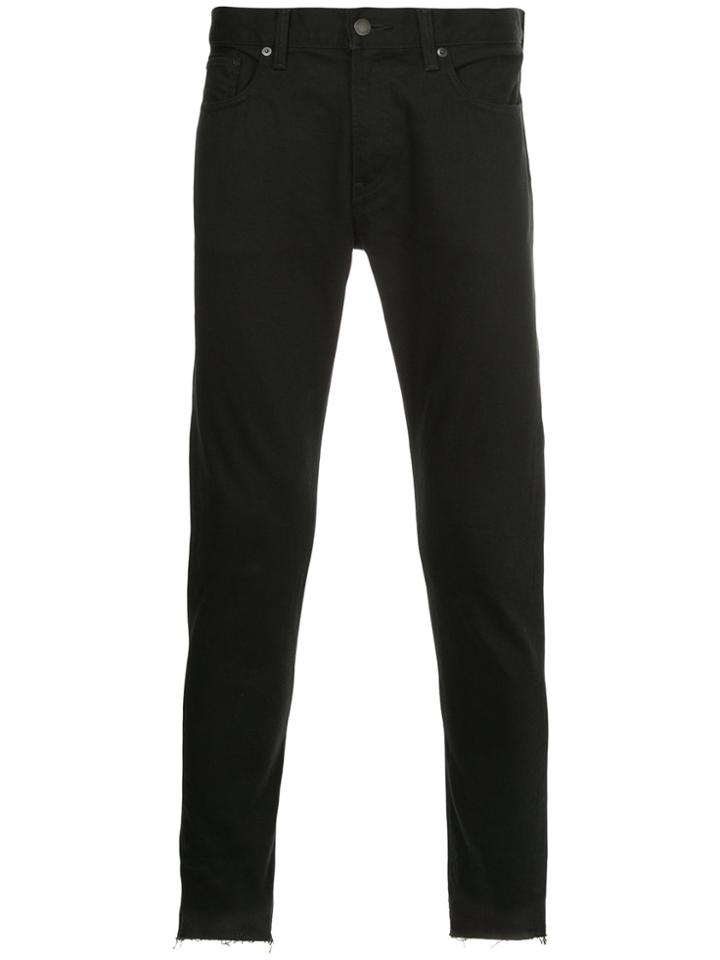 Monkey Time Raw Cuff Jeans - Black
