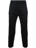 Haider Ackermann Cropped Trousers, Men's, Size: Small, Black, Cotton/spandex/elastane/rayon/virgin Wool