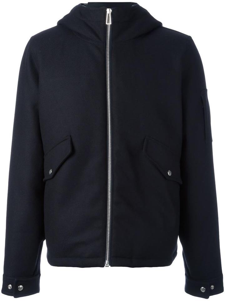 Ps By Paul Smith Padded Hooded Jacket, Men's, Size: Xl, Blue, Wool/cashmere/nylon/feather Down