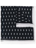 Zadig & Voltaire Thunderbolt Print Scarf - Blue