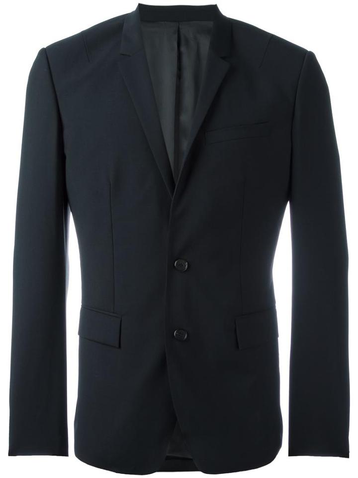Juun.j Single Breasted Dinner Jacket, Men's, Size: 48, Black, Nylon/polyester/polyurethane/wool