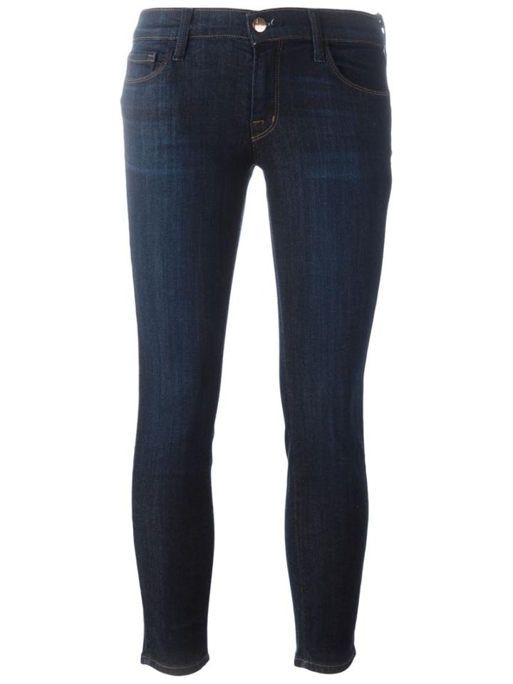 J Brand Low Rise Crop Jeans, Women's, Size: 29, Blue, Cotton/lyocell/polyester/spandex/elastane