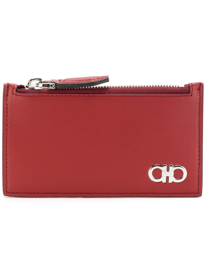 Salvatore Ferragamo Double Gancio Zipped Wallet - Grey