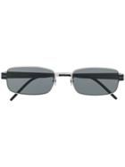 Saint Laurent Eyewear Rectangular Frames Sunglasses - Silver
