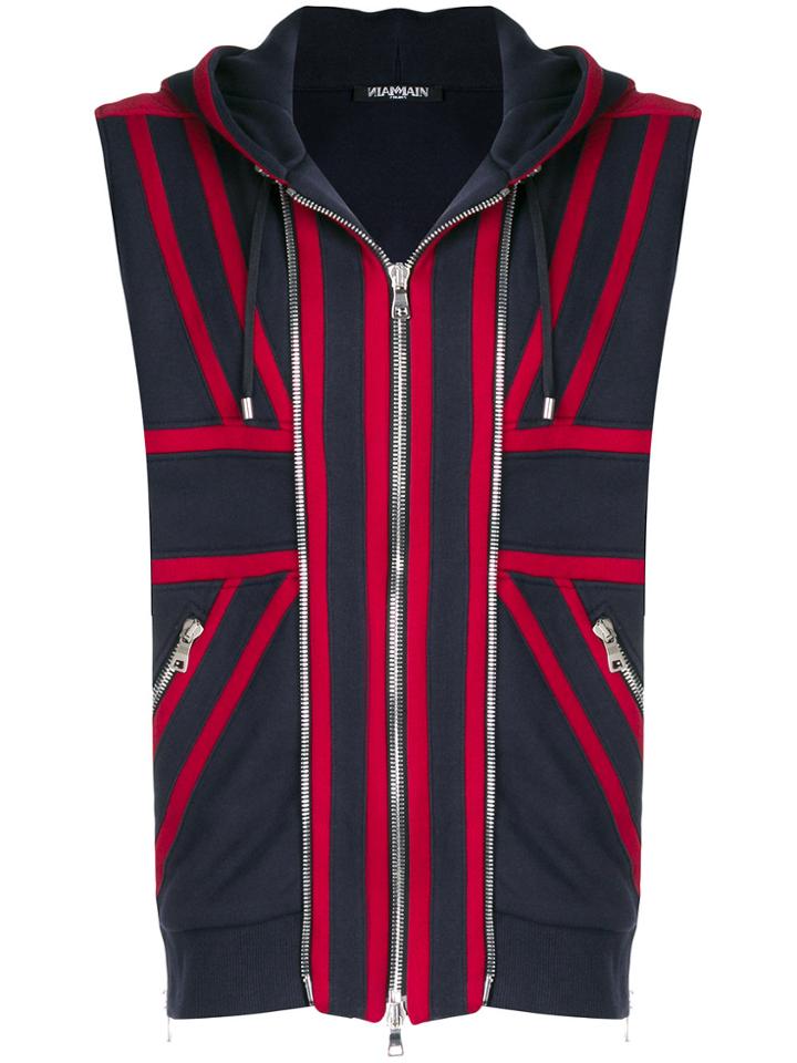 Balmain British Flag Hoodie - Blue